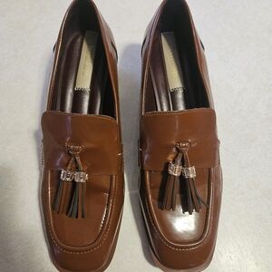 Franco Sarto Brown Tassel Loafers